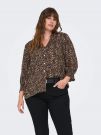 Camicia con scollo a v. chiusura con ... - leopardo