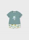 Completo maglia e pantalone corto Newborn - azzurro