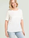 Camicia manica corta curvy Luisa Viola - latte