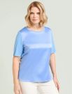 Camicia manica corta curvy Luisa Viola - light blu