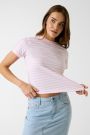 T-shirt manica corta Guess Jeans - bianco rosa