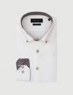 Camicia manica lunga casual Bugatti - bianco