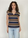 Maglia manica corta Artigli - blu marrone