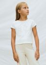 T-shirt manica corta Mayoral - ecru