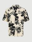 Camicia manica corta casual Jack & Jones - panna nero