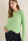 Maglia in felpa leggera. scollo a bar... - green