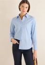 Camicia con orlo arrotondato. collo c... - blu