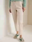 Pantalone a vita media. chiusura con ... - beige