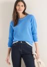Pullover girocollo manica lunga. coll... - blu
