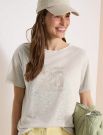 T-shirt manica corta Cecil - beige