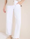 Jeans a vita alta. modello a palazzo.... - bianco