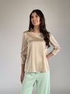 Camicia manica corta Rinascimento - beige chiaro