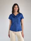 Camicia manica corta Rinascimento - blu brillante