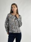 Camicia manica lunga Emme - avorio blu