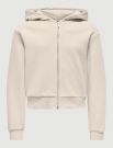 Maglia in felpa aperta Only - panna