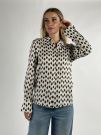 Camicia manica lunga Iblues - beige azzurro