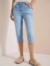 Jeans capri aderenti. chiusura con zi... - light blue