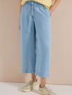 Pantalone a palazzo alla caviglia eff... - light blue