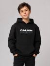 Maglia in felpa cappuccio Calvin Klein - black