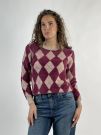 Pullover manica lunga Griffai - beige bordeaux