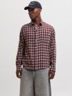 Camicia manica lunga flanella Jack & Jones - cioccolato