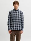 Camicia manica lunga flanella Jack & Jones - dark navy
