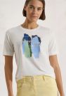 T-shirt manica corta curvy Cecil - vaniglia