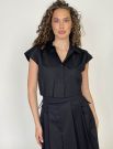 Camicia manica corta Rinascimento - nero