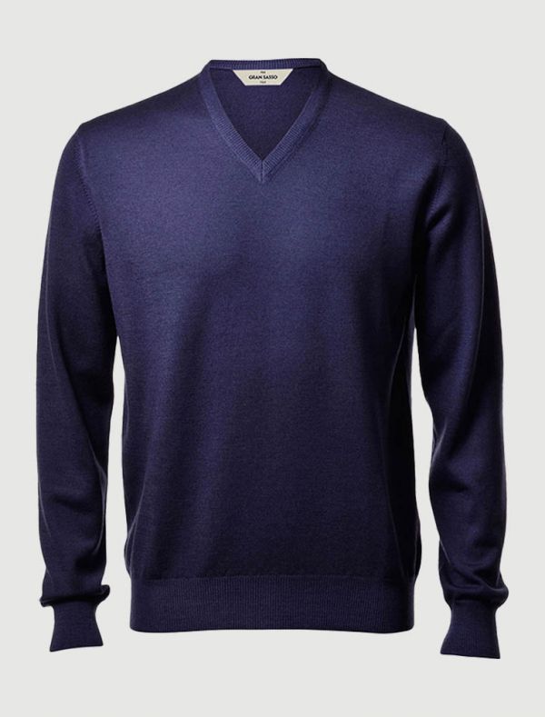 Pullover manica lunga Gran Sasso - blu