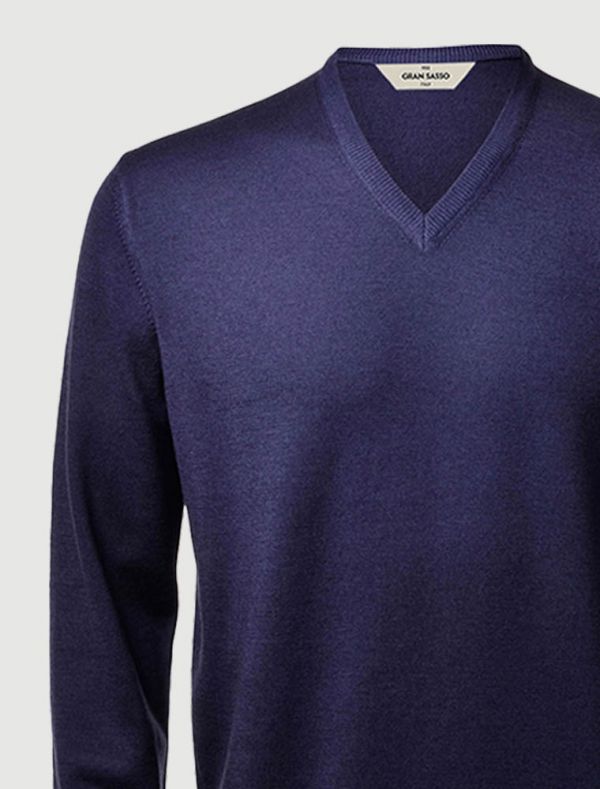 Pullover manica lunga Gran Sasso - blu