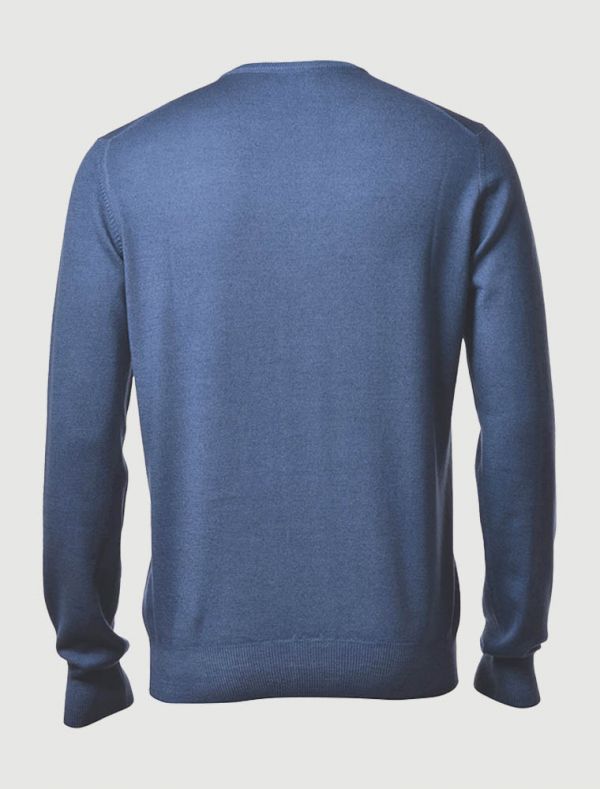 Pullover manica lunga Gran Sasso - blu melange