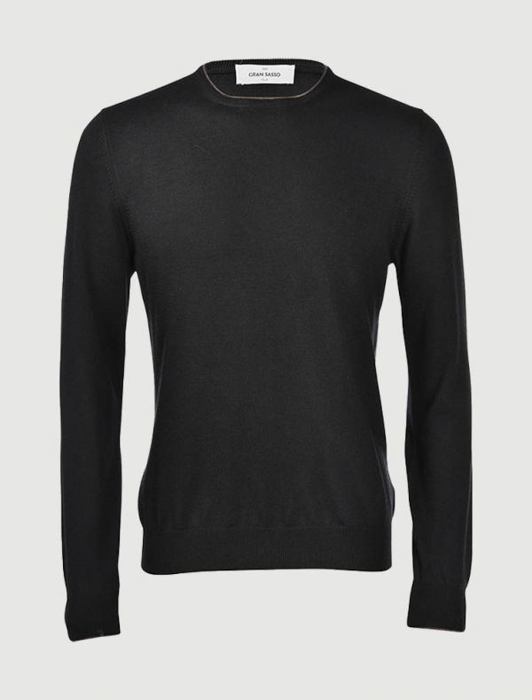 Pullover manica lunga Gran Sasso - nero