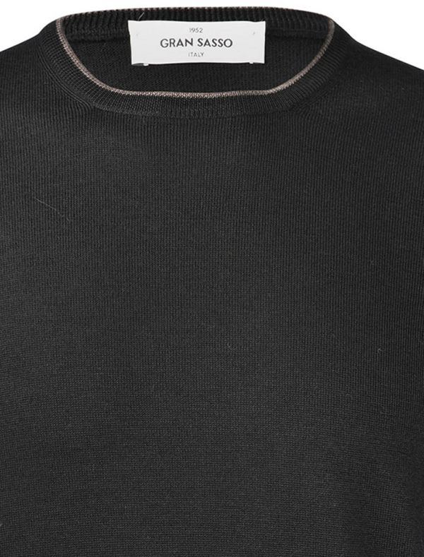 Pullover manica lunga Gran Sasso - nero