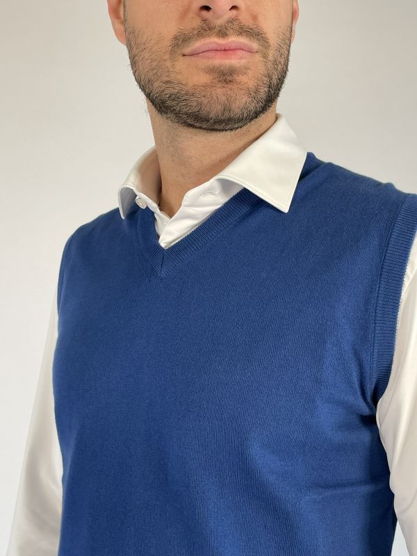 Pullover senza maniche Morgano - bluette