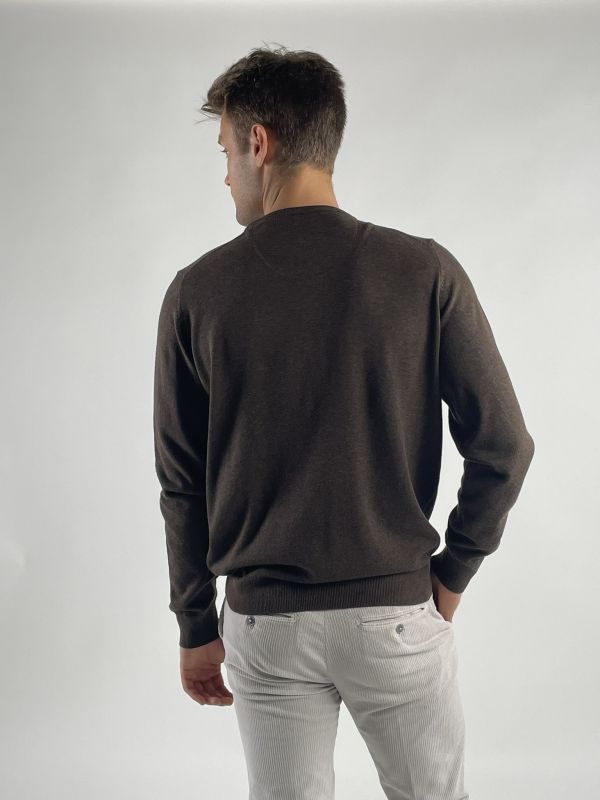 Maglia manica lunga casual Fynch-hatton - cioccolato