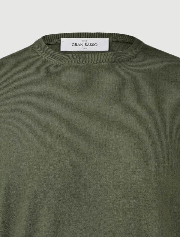 Pullover manica lunga Gran Sasso - verde oliva
