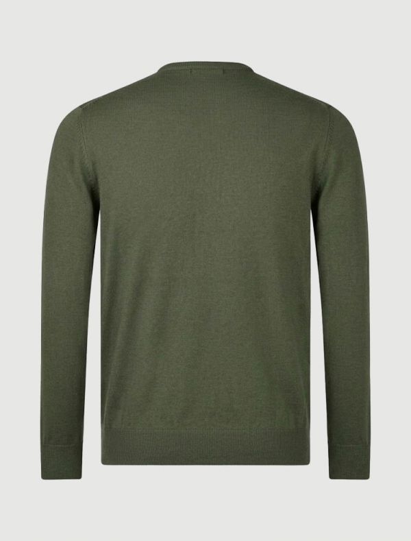 Pullover manica lunga Gran Sasso - verde oliva