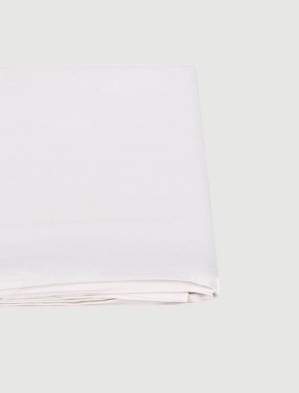 Lenzuola piana 2 piazze Fazzini - bianco seta