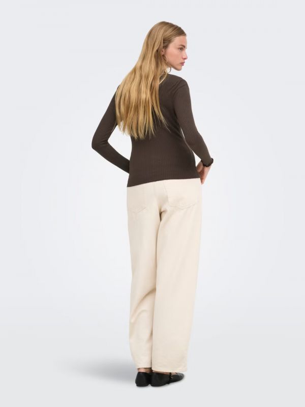 Maglia manica lunga Only - cioccolato