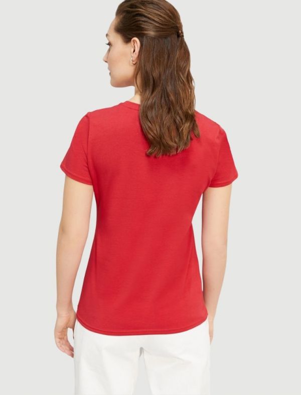 T-shirt manica corta Grey Pennyblack - red
