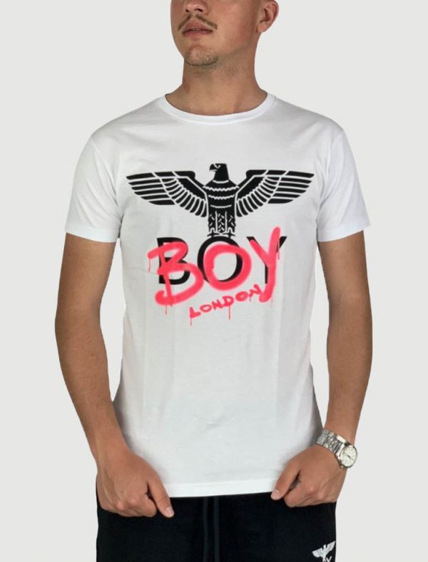T-shirt manica corta Boy London - bianco - 0