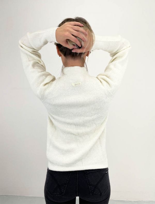 Pullover manica lunga Gas - white