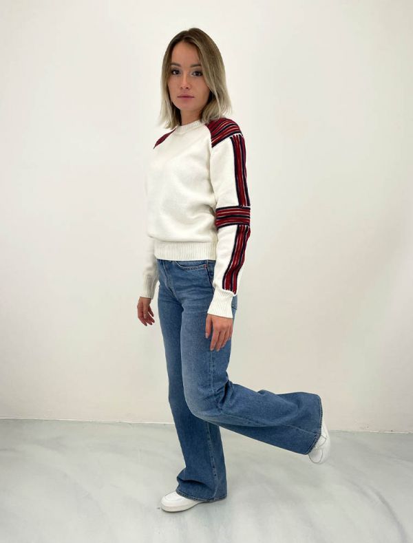 Pullover manica lunga Gas - white