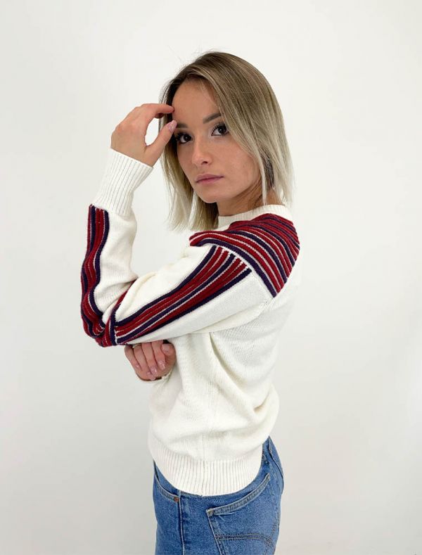 Pullover manica lunga Gas - white