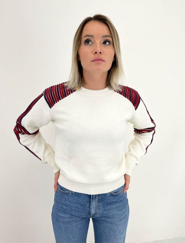 Pullover manica lunga Gas - white