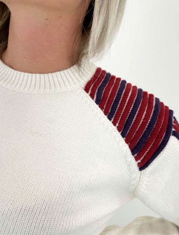 Pullover manica lunga Gas - white