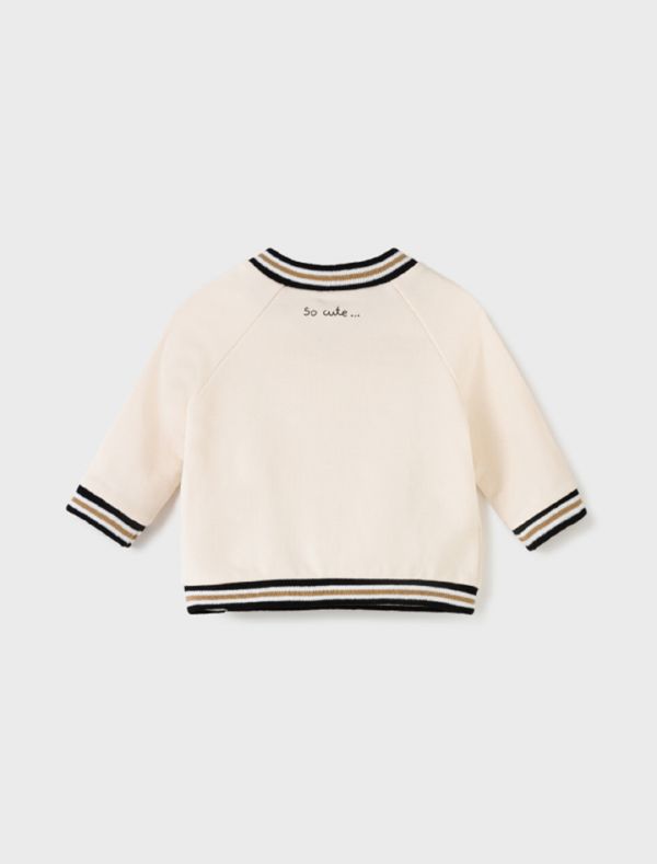 Maglia in felpa Newborn - panna