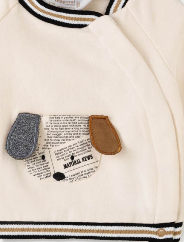 Maglia in felpa Newborn - panna
