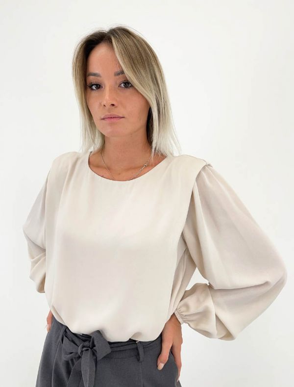 Camicia manica lunga Artigli - avorio
