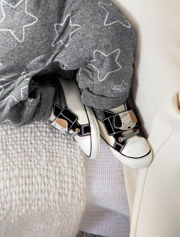 Calzatura bassa Newborn - bianco grigio